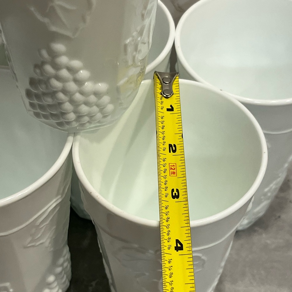 Indiana Glass Colony Harvest Milk Glass Tumbler white set of 6 vintage - Picture 6 of 11